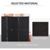 6' 3 Panel Room Divider, Double Hinged Folding Wall Divider, Indoor Privacy Screen for Home Office, Black