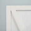 4-panel Wall Partition Farmhouse Room Separator with Foldable Design Wooden Frame 5.6FT, White