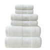 Cotton Glossy Satin 6‑Piece Towel Set – Soft, Absorbent, Plain Cut‑Off Design