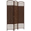 bMF92718befb702dd.jpg 3 Panel Folding Room Divider, Portable Privacy Screen, Wave Fiber Room Partition for Home Office, Brown