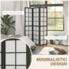3 Panel Room Divider, 5.6 ft Folding Wall Divider Room Partition for Home Office, Bedroom, Black
