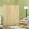 Woven Bamboo Room Divider, 4 Panel Folding Indoor Privacy Screens for Home Office, 71"x71"x0.6", Natural