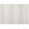 cfc36e19c4cb0bf1f.jpg 6ft Folding Room Divider, 6 Panel Wall Partition with Wooden Frame for Bedroom, Home Office, Natural