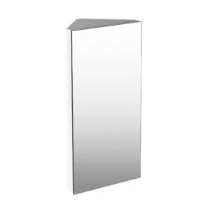 dK01f1194961d43e4.jpg Wall mounted Bathroom Corner Mirror Storage Cabinet Stainless Steel with Single Door