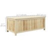 45 Gallon Wooden Storage Box patio Deck Box Bench, Garden Backyard Outdoor Storage Container, Natural