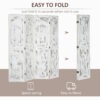 Screen Divider Room Divider Screen with Foldable Design for Indoor Bedroom Office 5.5' Rustic White