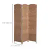 eC82261960f609b03.jpg 6ft Folding Room Divider, 3 Panel Wall Partition with Wooden Frame for Bedroom, Home Office, Natural