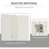 6ft Folding Room Divider, 3 Panel Wall Partition with Wooden Frame for Bedroom, Home Office, Natural
