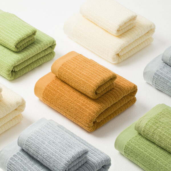 Pure Cotton Absorbent Bath & Face Towel – Soft, Durable Household Towel