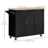 fi03c7188a208058e.jpg Modern Kitchen Island, Utility Kitchen Serving Cart with 2 Storage Drawers & Cabinets for Dining Room, Black