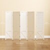 fraa3019c52979301.jpg 56.9" 4 Panel Wooden Room Divider with Pegboard Display, Folding Privacy Screen for Home Office, White