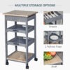 gur4331949578711f.jpg Kitchen Island Rolling Trolley Utility Serving Cart with Drawer Grey