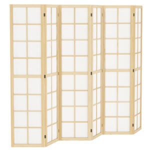 hdMad819bbcd2b2fa.jpg 6 Panel Room Divider, 5.6 ft Folding Wall Divider Room Partition for Home Office, Bedroom, Living Room, Natural Wood