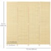 Woven Bamboo Room Divider, 4 Panel Folding Indoor Privacy Screens for Home Office, 71"x71"x0.6", Natural