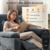 Massage Recliner Chair, Power Recliner with Quiet Brushless Motor, Remote, Pockets, 2 Memory Positions, Dark Grey