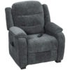 Massage Recliner Chair, Power Recliner with Quiet Brushless Motor, Remote, Pockets, 2 Memory Positions, Dark Grey