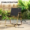 Camping Chair, Lightweight Folding Chair, Portable Armchair, Excellent for Festivals, Fishing, Dark Grey