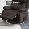 iw1dbe18b942077e6.jpg PU Leather Reclining Chair with Vibration Massage Recliner, Swivel Base, Rocking Function, Remote Control, Brown