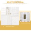 6‑Panel Folding Room Divider | Portable Privacy Screen & Wave Fiber Partition – White