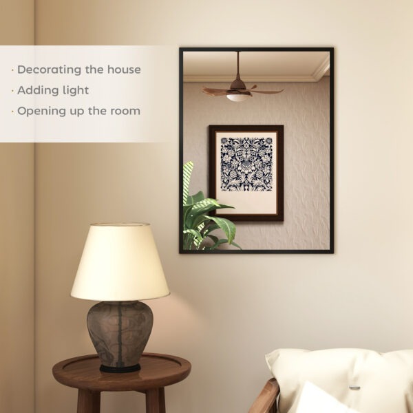 jlN52519b5bf14214.jpg 30" x 40" Bathroom Mirror for Wall, Rectangular Mirror for Living Room, Bedroom, Entryway, Black