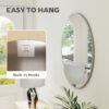 24" Decorative Wall Mirror for Bedroom Living Room, Modern Round Bathroom Mirror for Home Decor, Silver
