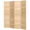 5.6 Ft. Tall 4-Panel Room Divider, Pegboard Panel Freestanding Folding Privacy Screen Panels, Partition Wall Divider for Indoor Bedroom Office, Natural