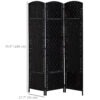 lHxa2d1960e8568c8.jpg 6ft Folding Room Divider, 3 Panel Wall Partition with Wooden Frame for Bedroom, Home Office, Black
