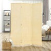 Woven Bamboo Room Divider, 3 Panel Folding Indoor Privacy Screens for Home Office, Natural Wood