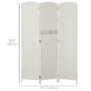 6ft Folding Room Divider, 3 Panel Wall Partition with Wooden Frame for Bedroom, Home Office, Natural