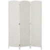 6ft Folding Room Divider, 3 Panel Wall Partition with Wooden Frame for Bedroom, Home Office, Natural