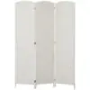 6ft Folding Room Divider, 3 Panel Wall Partition with Wooden Frame for Bedroom, Home Office, Natural