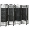 mfA02519bbcb67613.jpg “8‑panel black folding room divider with wave‑fiber design.”
