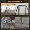 Hammock Chair Stand, Hanging Heavy Duty Metal Frame Hammock Stand for Hanging Hammock Air Porch Swing Chair, Egg Cahir, Indoor & Outdoor Use, 48.8" x 56.3" x 70.9" Black