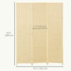 Woven Bamboo Room Divider, 3 Panel Folding Indoor Privacy Screens for Home Office, Natural Wood