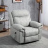Manual Recliner Chair with Vibration Massage, Thick Foam Padding, Side Pockets for Living Room, Grey