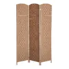 oh223d197db1e583b.png 6ft Folding Room Divider, 3 Panel Wall Partition with Wooden Frame for Bedroom, Home Office, Natural