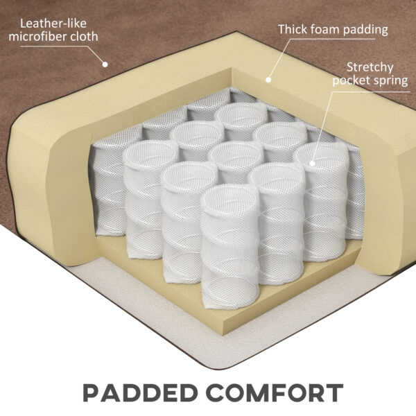 Manual Recliner Chair with Vibration Massage, Side Pockets, Microfibre Reclining Chair Nursing Chair for Living Room, Brown