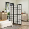 3 Panel Room Divider, 5.6 ft Folding Wall Divider Room Partition for Home Office, Bedroom, Black