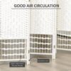 6 Panel Room Divider, 5.6 ft Tall Folding Privacy Screen, Wave Fiber Freestanding Partition Wall Divider for Home Office, White