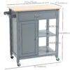 svG3c71887c0d2a58.jpg Rolling Kitchen Cart with Wood Top and Drawer, Kitchen Island on Wheels for Dining Room, Grey