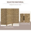 t0202f18e8b5f13f9.jpg 4 Panel Folding Room Divider, Portable Privacy Screen, Wave Fiber Room Partition for Home Office, Natural