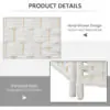 6ft Folding Room Divider, 3 Panel Wall Partition with Wooden Frame for Bedroom, Home Office, Natural