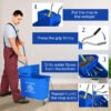 Compact Mop Bucket with Wringer, Mop Bucket on Wheels for Floor Cleaning, 5 Gallon, Separate Dirty and Clean Water, Blue