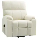 Lift Chair for Seniors, Microfibre Upholstered Power Recliner Chair with Remote, Quick Assembly, Cream White
