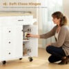 v3M65c19b9ee10c86.jpg Kitchen Island Cart with Power Outlet & Drop Leaf, 55" Rolling Kitchen Island on Wheels with Storage, White