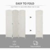 6ft Folding Room Divider, 3 Panel Wall Partition with Wooden Frame for Bedroom, Home Office, Natural