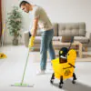 vLy45419bb73d88ff.jpg 6.9 Gal/26L Mop Bucket, Mop Bucket with Wringer, Wheels and Handle, Yellow