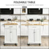 Kitchen Island Cart on Wheels with Extended Counter Drawer Cabinet Towel Racks