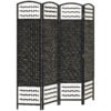 vfed0718e8939e53d.jpg 4 Panel Folding Room Divider, Portable Privacy Screen, Wave Fiber Room Partition for Home Office, Black