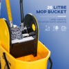 vjGc1219bb73d88ff.jpg 6.9 Gal/26L Mop Bucket, Mop Bucket with Wringer, Wheels and Handle, Yellow